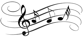 Musical notes of a wind harp